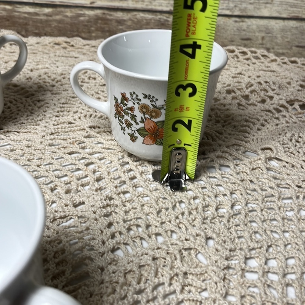 CORELLE COFFEE CUPS: VINTAGE INDIAN SUMMER PATTERN SET OF 4 - Picture 8 of 10